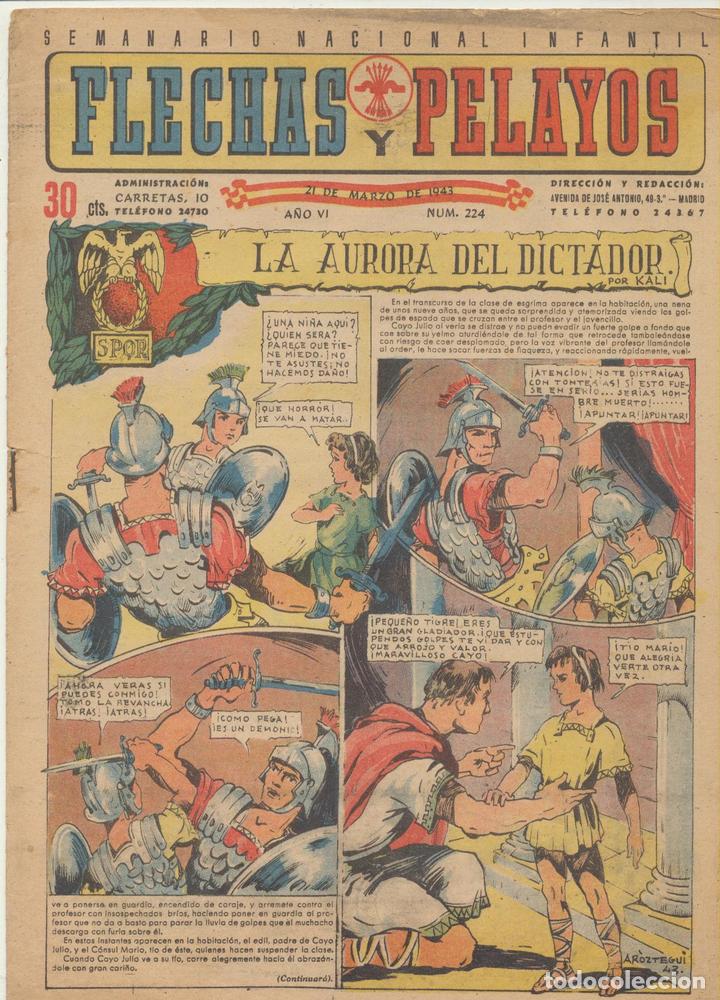 Tebeos: Flechas y Pelayos n&ordm; 224. FE Y JONS 1938 - Foto 1