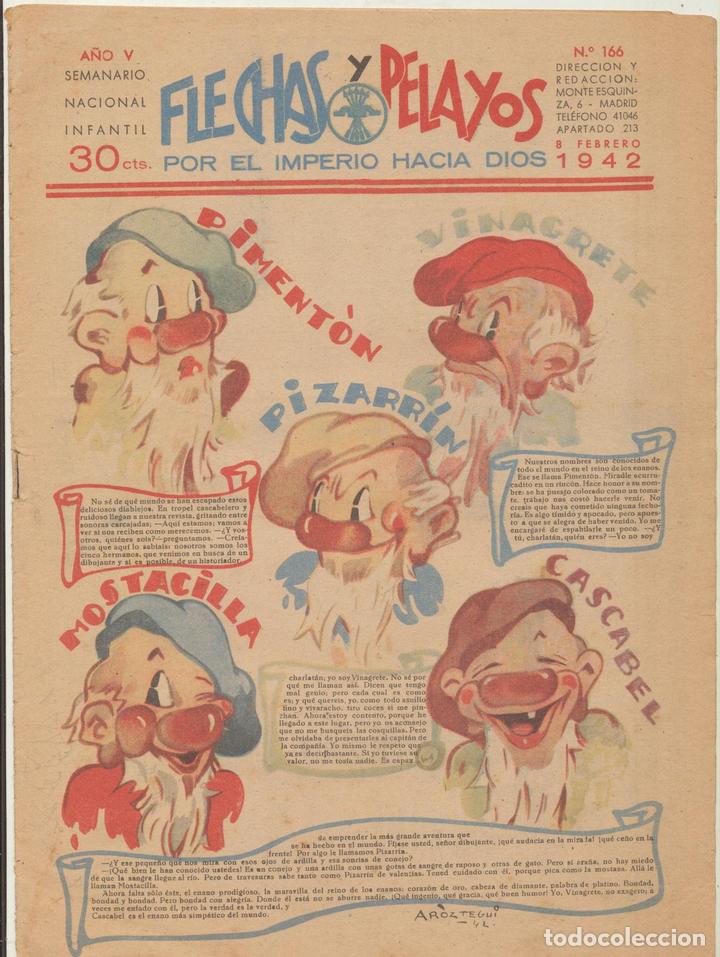 Tebeos: Flechas y Pelayos n&ordm; 166. FE Y JONS 1938 - Foto 1