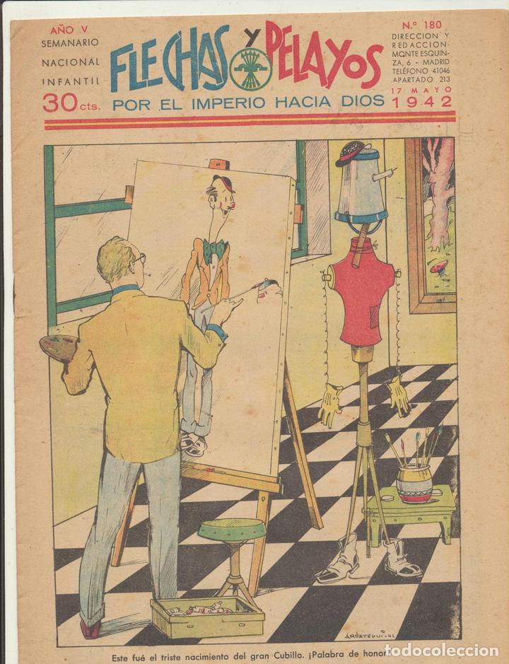 Tebeos: Flechas y Pelayos n&ordm; 180. FE Y JONS 1938 - Foto 1