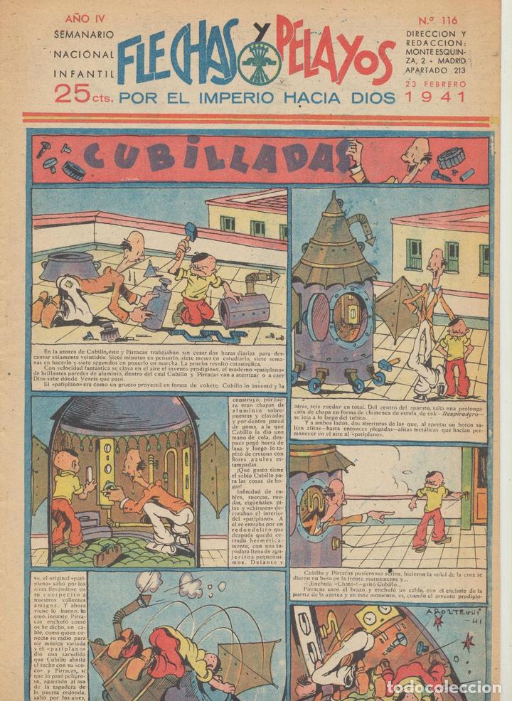 Tebeos: Flechas y Pelayos n&ordm; 116. FE Y JONS 1938 - Foto 1