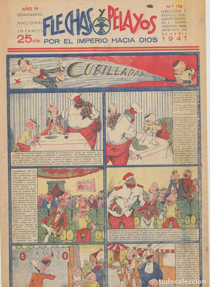 Tebeos: Flechas y Pelayos n&ordm; 124. FE Y JONS 1938 - Foto 1
