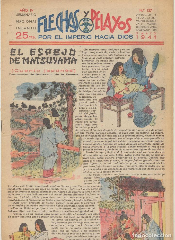 Tebeos: Flechas y Pelayos n&ordm; 127. FE Y JONS 1938 - Foto 1