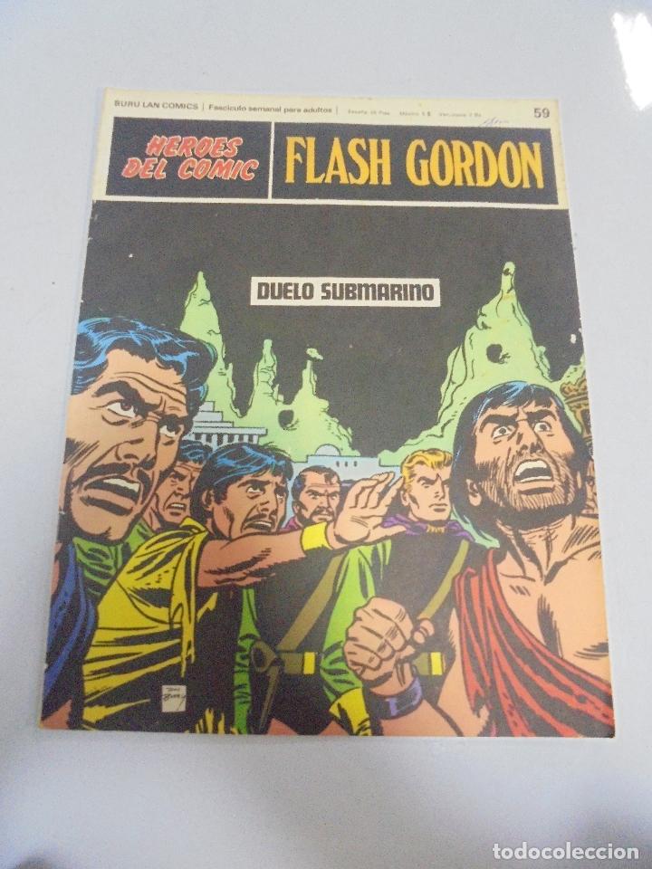 Tebeos: HEROES DEL COMIC. FLASH GORDON. N&ordm; 59. DUELO SUBMARINO. BURU LAN - Foto 1