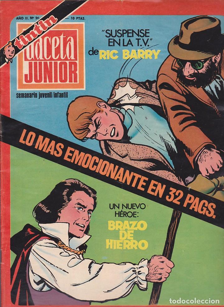 Tebeos: COMIC COLECCION GACETA JUNIOR N&ordm; 20 CON RECORTABLES OESTE TINTIN - Foto 1