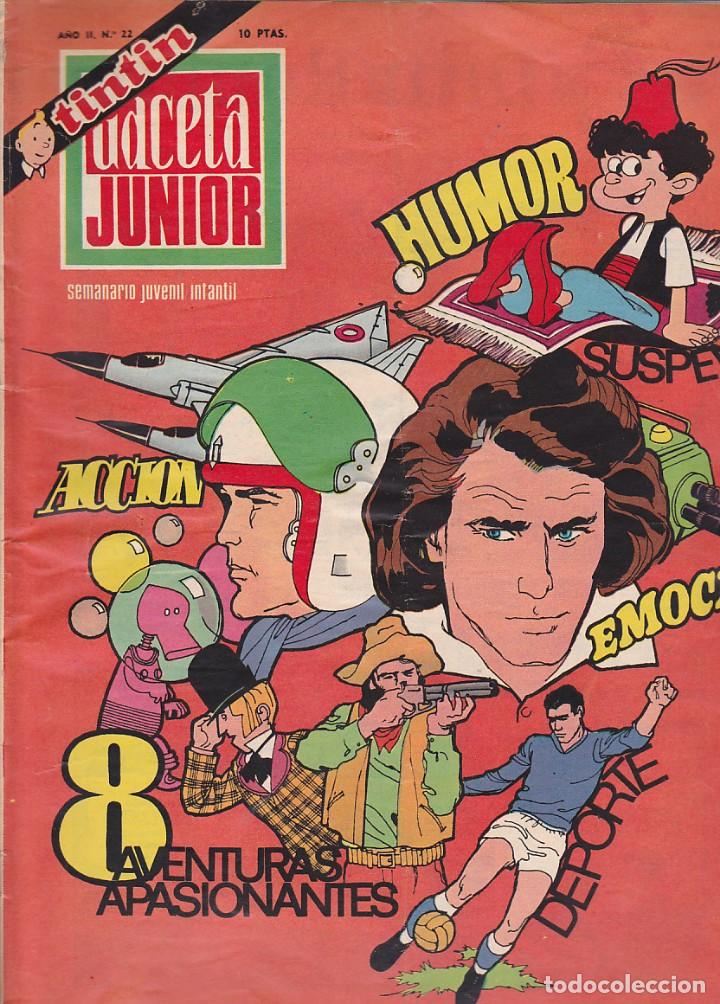 Tebeos: COMIC COLECCION GACETA JUNIOR N&ordm; 22 CON RECORTABLES OESTE TINTIN - Foto 1