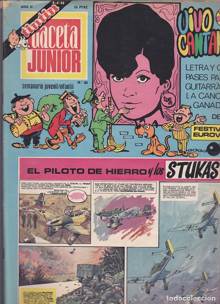 Tebeos: COMIC COLECCION GACETA JUNIOR N&ordm; 30 TINTIN - Foto 1