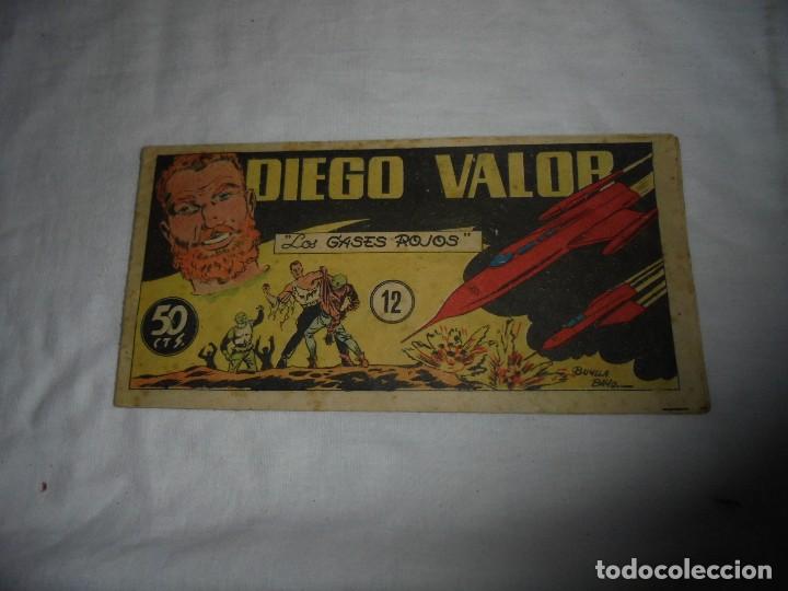 Tebeos: DIEGO VALOR N&ordm; 12.LOS GASES ROJOS.EDICOLOR - Foto 1