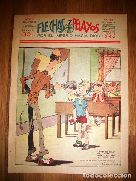 Tebeos: FLECHAS Y PELAYOS. A&ntilde;o V ; N&ordm; 183 ; 7 junio 1942 - Foto 1