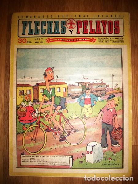 Tebeos: FLECHAS Y PELAYOS. A&ntilde;o V ; N&ordm; 184 ; 14 de junio de 1942 - Foto 1