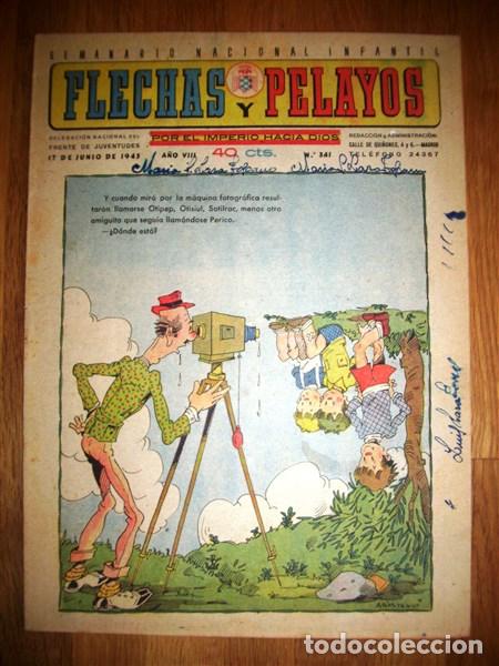 Tebeos: FLECHAS Y PELAYOS. A&ntilde;o VIII ; N&ordm; 341 ; 17 de junio de 1945 - Foto 1