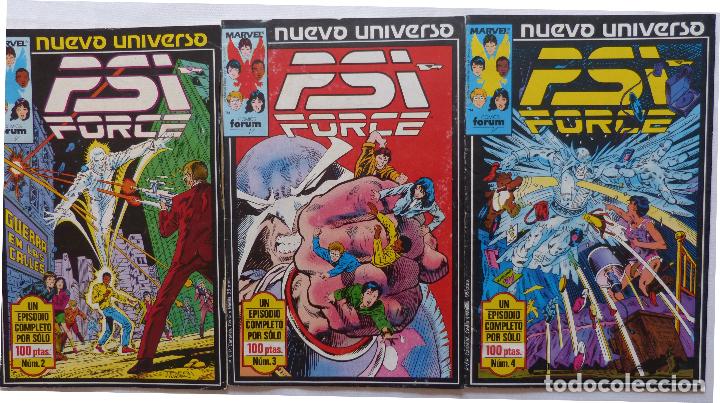Tebeos: Lote 3 comics PSI Force,nuevo universo,Numeros 2,3,4 - Foto 1