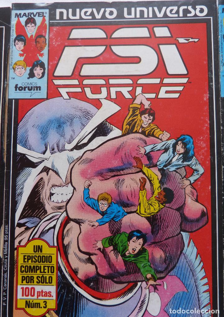 Tebeos: Lote 3 comics PSI Force,nuevo universo,Numeros 2,3,4 - Foto 2