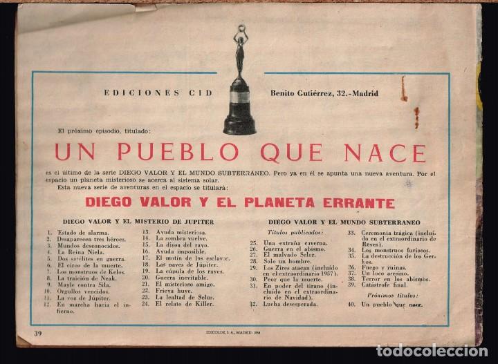 Tebeos: Diego Valor. N&ordm;-39 Catastrofe Final. Ediciones Cid .1958 - Foto 2