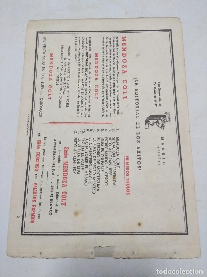 Tebeos: ORIGINAL MENDOZA COLT/EDITORIAL ROLLAN N&ordm;2. - Foto 2