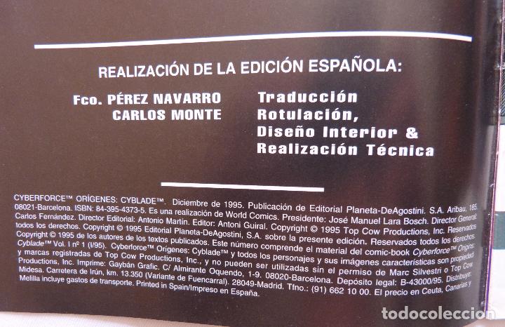 Tebeos: Comic CYBLADE,Cyberforce Origenes,1995 - Foto 4
