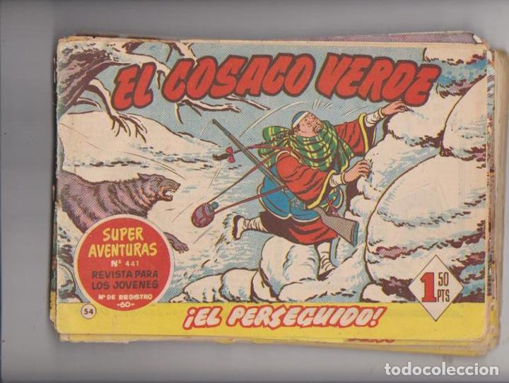 BDs: El Cosaco Verde. Bruguera 1960. Lote de 16 ejemplares