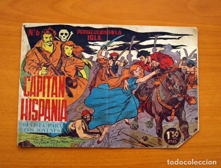 Tebeos: Capit&aacute;n Hispania - N&ordm; 6, Persecuci&oacute;n en la Isla - Editorial Creo 1959 - Foto 1