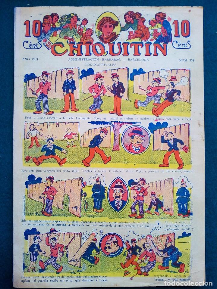 Tebeos: CHIQUITIN N&ordm; 354 - A&Ntilde;O VIII - Foto 1
