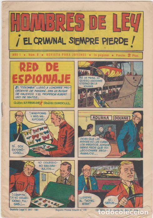 Tebeos: Hombres de Ley n&ordm; 8. Creo 1961 - Foto 1