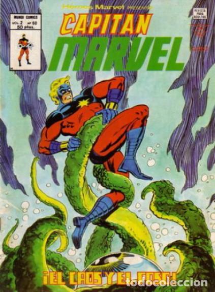 Tebeos: H&eacute;roes Marvel v2. V&eacute;rtice 1975. N&ordm; 60 Capit&aacute;n Marvel - Foto 1