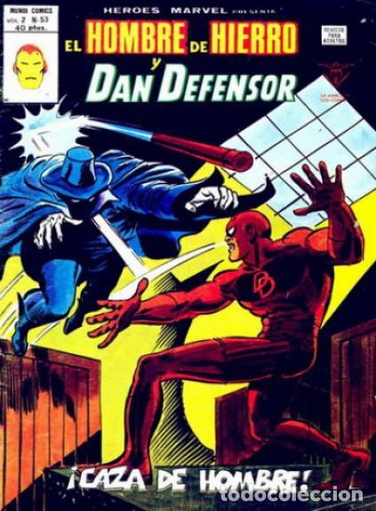 Tebeos: H&eacute;roes Marvel v2. V&eacute;rtice 1975. N&ordm; 53 El Hombre de Hierro y Dan Defensor - Foto 1