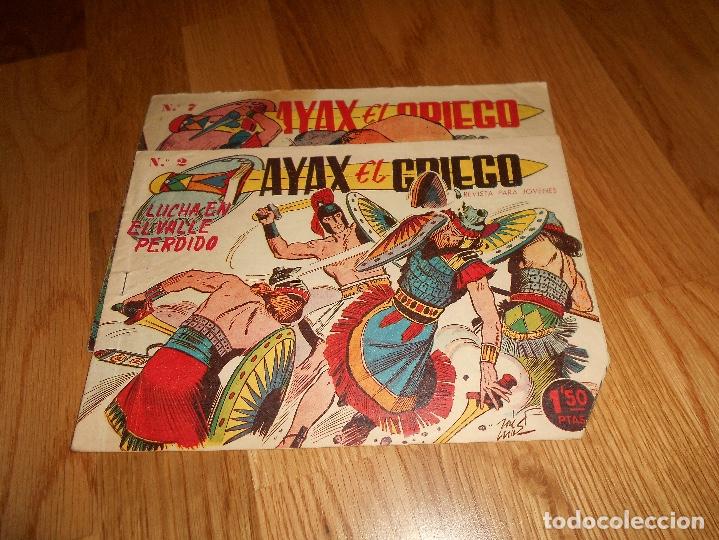 Tebeos: 2 COMICS AYAX EL GRIEGO N&ordm;S 2 Y 7 ORIGINALES BUEN ESTADO - Foto 1