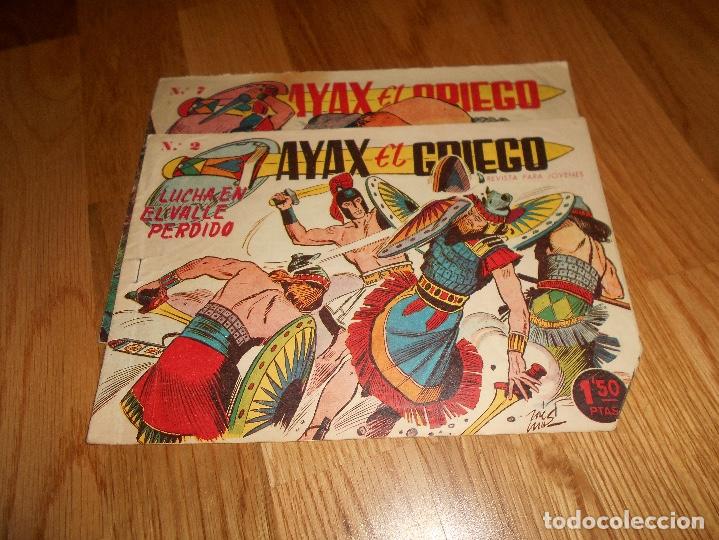 Tebeos: 2 COMICS AYAX EL GRIEGO N&ordm;S 2 Y 7 ORIGINALES BUEN ESTADO - Foto 2