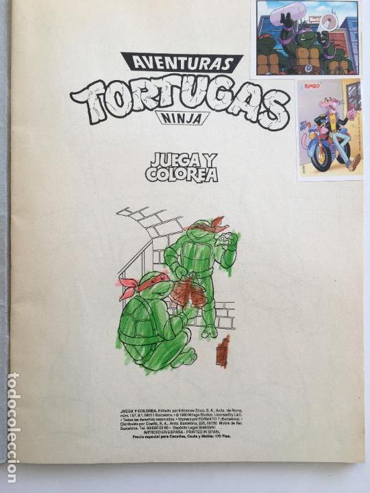 Tebeos: TORTUGAS NINJA, PINTA I COLOREA DE EDICIONES ZINCO SA - Foto 2