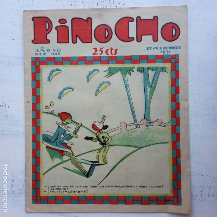 Tebeos: PINOCHO ORIGINAL N&ordm; 345 - 1931 - COMO NUEVO - Foto 1