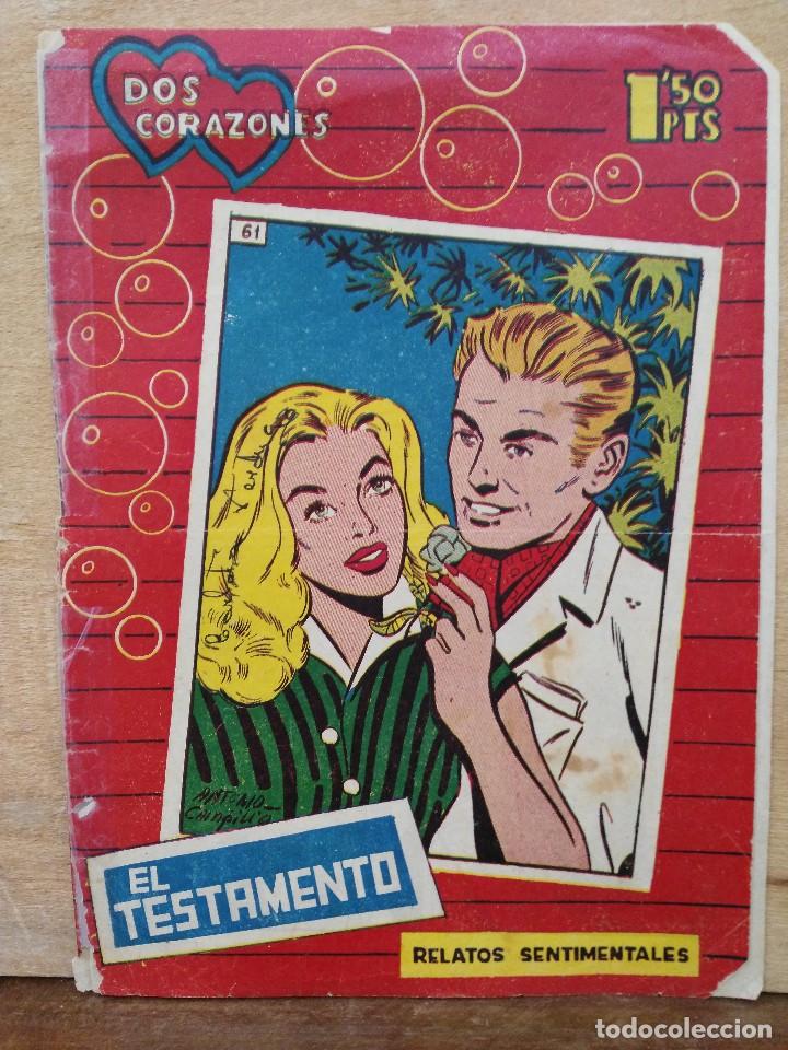 Tebeos: Dos Corazones - N&ordm; 61, El Testamento - Ed. Indedi - Foto 1
