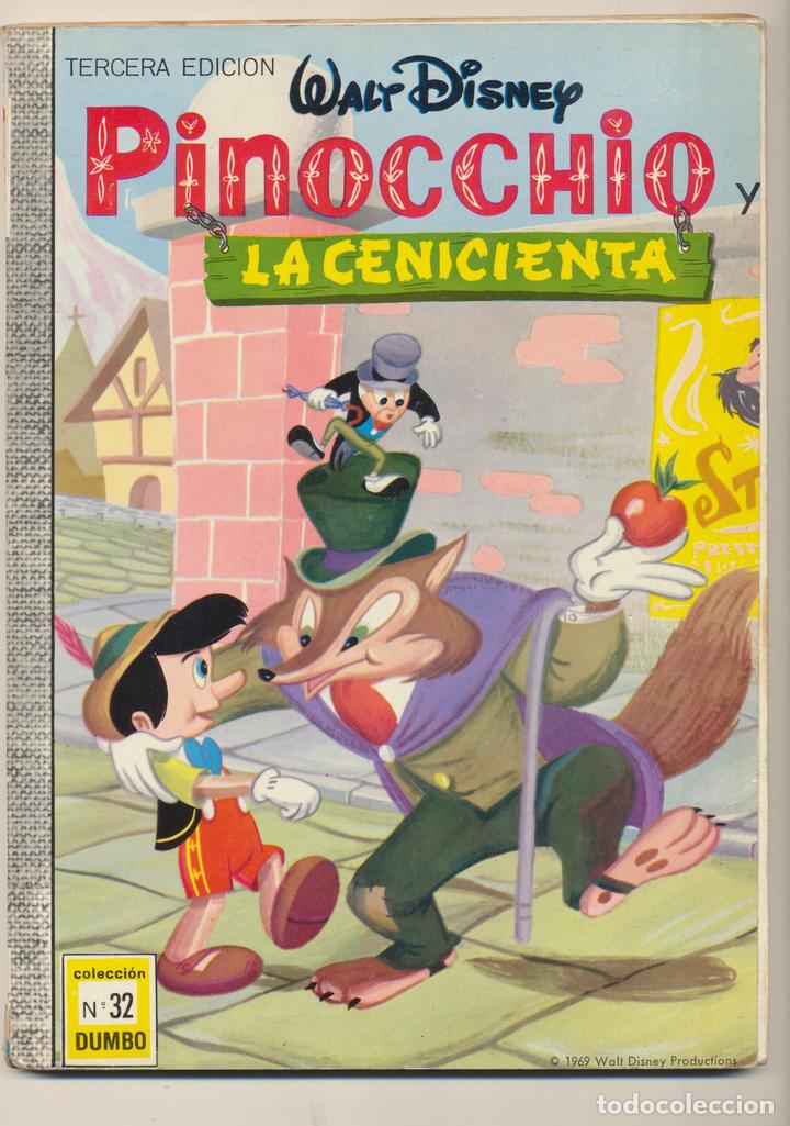 Tebeos: Dumbo n&ordm; 32. Pinocho y La Cenicienta. Ersa 1969 - Foto 1