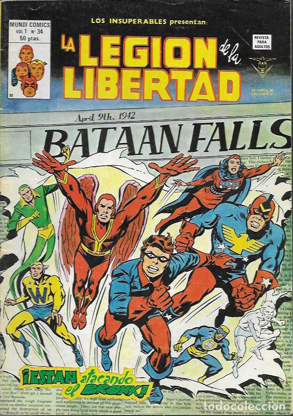 Tebeos: Los Insuperables v1. V&eacute;rtice 1978. N&ordm; 34 La Legi&oacute;n de la Libertad
