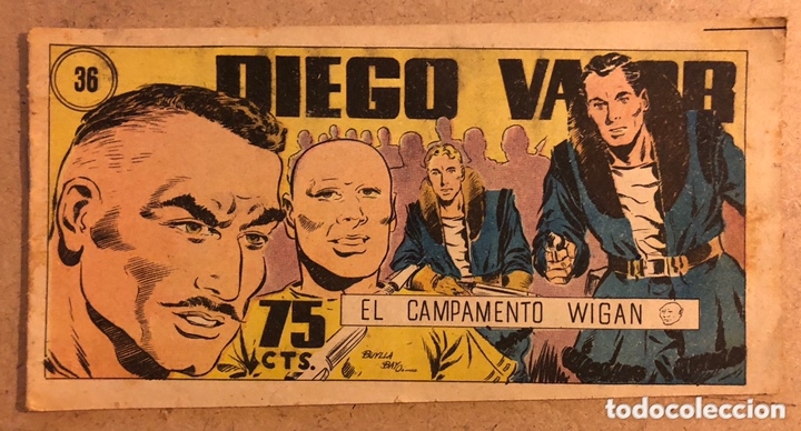 Tebeos: DIEGO VALOR N&deg; 36 EL CAMPAMENTO WIGAN (EDICOLOR 1955). - Foto 1