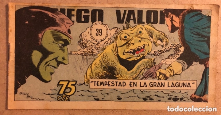 Tebeos: DIEGO VALOR N&deg; 39 TEMPESTAD EN LA GRAN LAGUNA (EDICOLOR 1955). - Foto 1