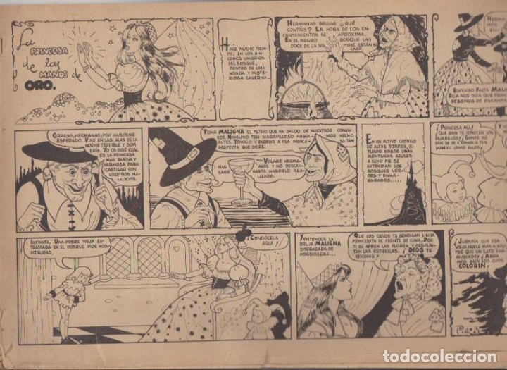 Tebeos: La Princesa de las manos de oro. Editorial augusta 1945?. Contiene las dos hojas de recortables - Foto 1