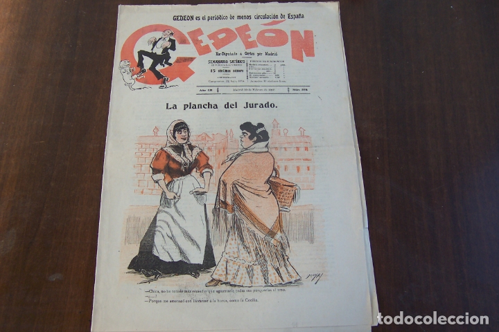 Comics: gedeón nº 378 del 20-2-1908 se regala portada del 155