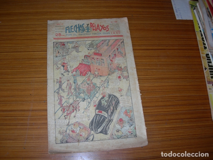 Tebeos: FLECHAS Y PELAYOS N&ordm; 102  EDITA FE DE LAS J. - Foto 1