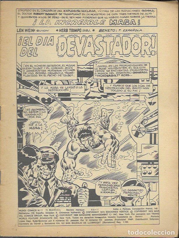 Tebeos: H&eacute;roes Marvel v2. V&eacute;rtice 1975. N&ordm; 3 - Foto 1