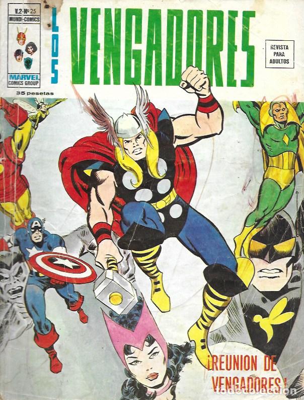 Tebeos: Los Vengadores v2. V&eacute;rtice 1974. N&ordm; 25 - Foto 1