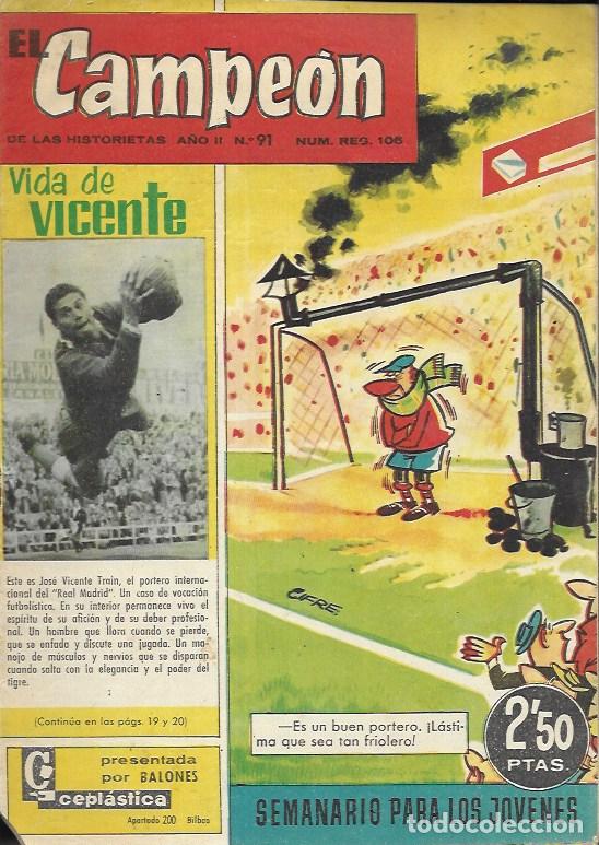 Tebeos: El Campe&oacute;n de las Historietas. N&ordm; 91. Bruguera 1961 - Foto 1