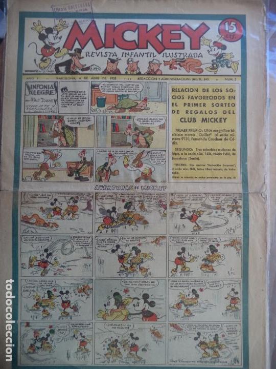 Tebeos: MICKEY A&Ntilde;O I N&ordm; 5 DEL6 DE ABRIL DE 1935 - Foto 1