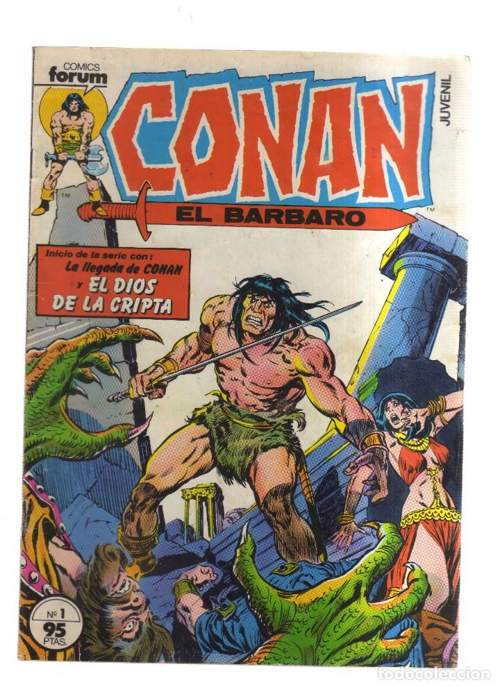 Tebeos: CONAN EL BARBARO  FORUN JUVENIL LOTE DE 78 NUMEROS - Foto 1