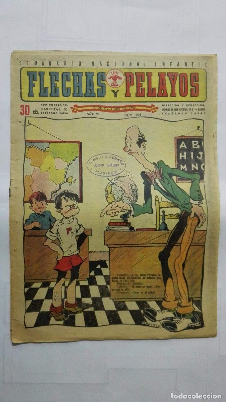 Tebeos: FLECHAS Y PELAYOS, N&ordm; 254, OCTUBRE 1943 - Foto 1