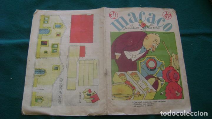 Tebeos: MACACO A&Ntilde;O 1929 NUM 89 CON RECORTABLE CJ 14 - Foto 1