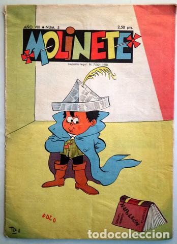 Tebeos: MOLINETE. A&ntilde;o VIII. Num. 5 - 1958 - Muy ilustrado - Foto 1
