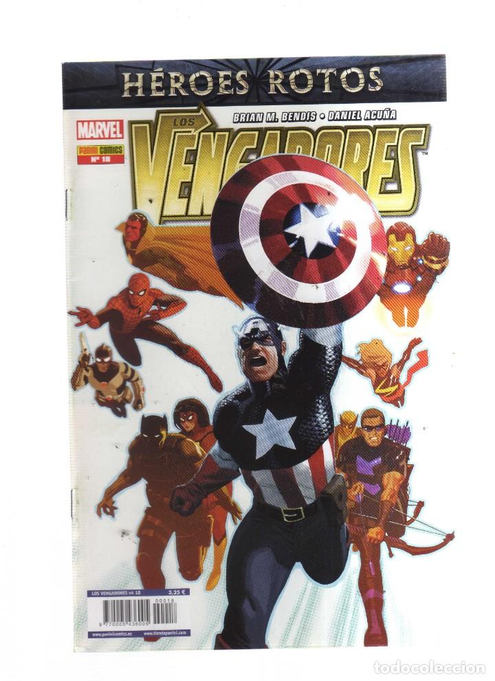 Tebeos: LOS VENGADORES MARVEL PANINI N,18 HEROES ROTOS - Foto 1