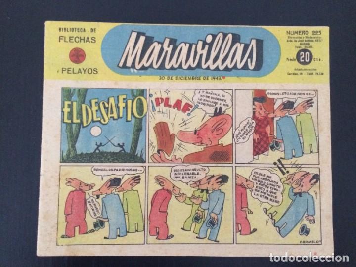 Tebeos: TEBEO COMIC MARAVILLAS BIBLIOTECA FLECHAS Y PELAYOS N&ordm; 225. 30 DE DICIEMBRE DE 1943. 20 CTS