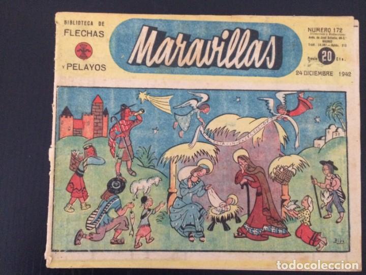 Tebeos: TEBEO COMIC MARAVILLAS BIBLIOTECA FLECHAS Y PELAYOS N&ordm; 172. 24 DE DICIEMBRE DE 1942. 20 CTS