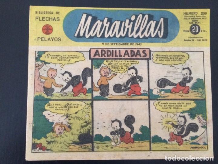 Tebeos: TEBEO COMIC MARAVILLAS BIBLIOTECA FLECHAS Y PELAYOS N&ordm; 209. 9 DE SEPTIEMBRE DE 1943. 20 CTS