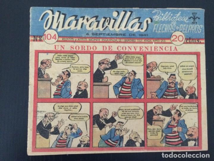 Comics: TEBEO COMIC MARAVILLAS BIBLIOTECA FLECHAS Y PELAYOS N&ordm; 104. 4 DE SEPTIEMBRE DE 1941. 20 CTS
